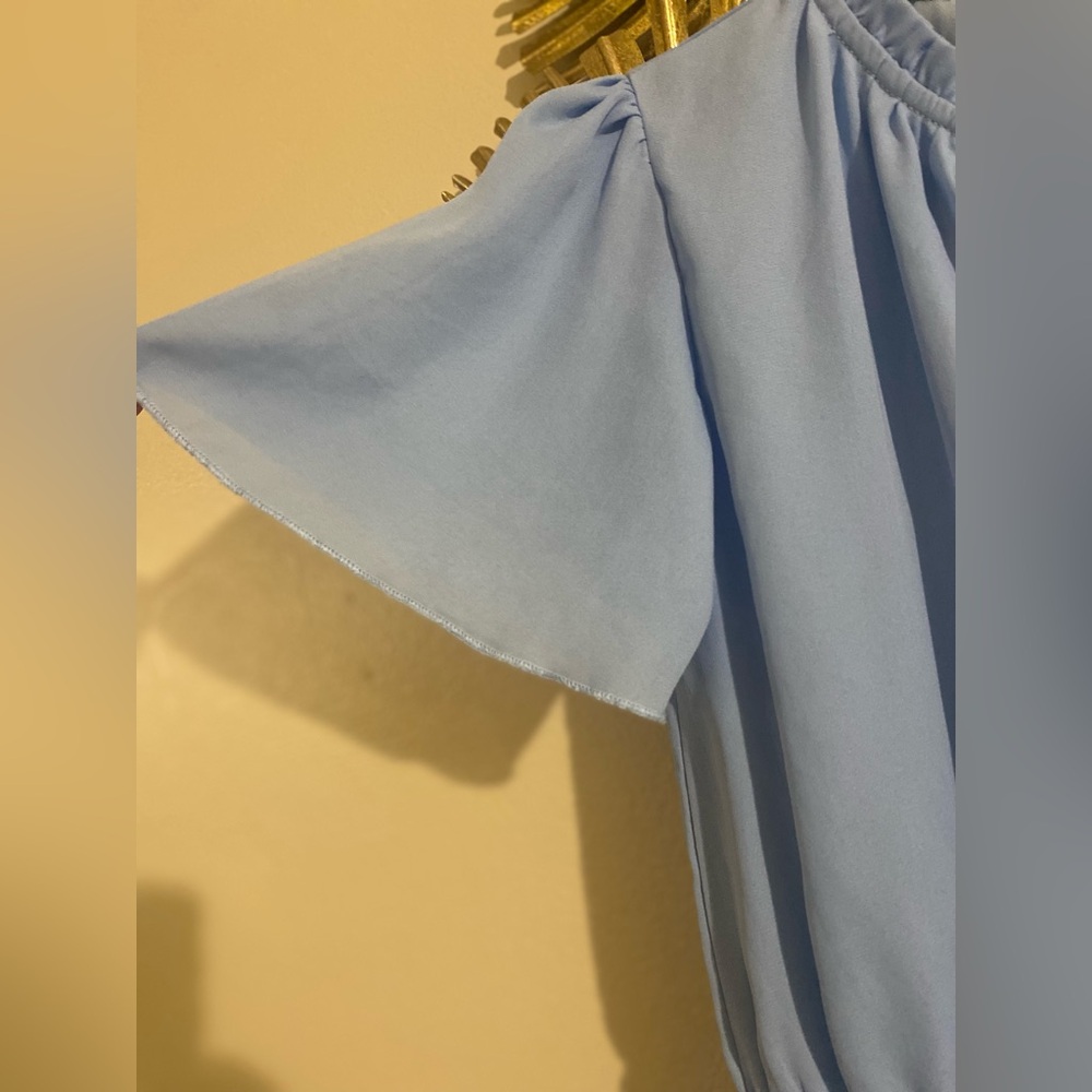 Adorable Light Blue Kids Dress - Picture 3 of 6